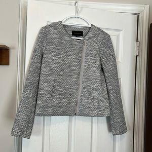 Heather blue crop jacket